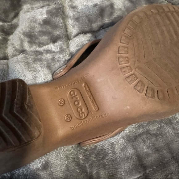 CROCS Brown Women's Heeled Sandals - Picture 6 of 6